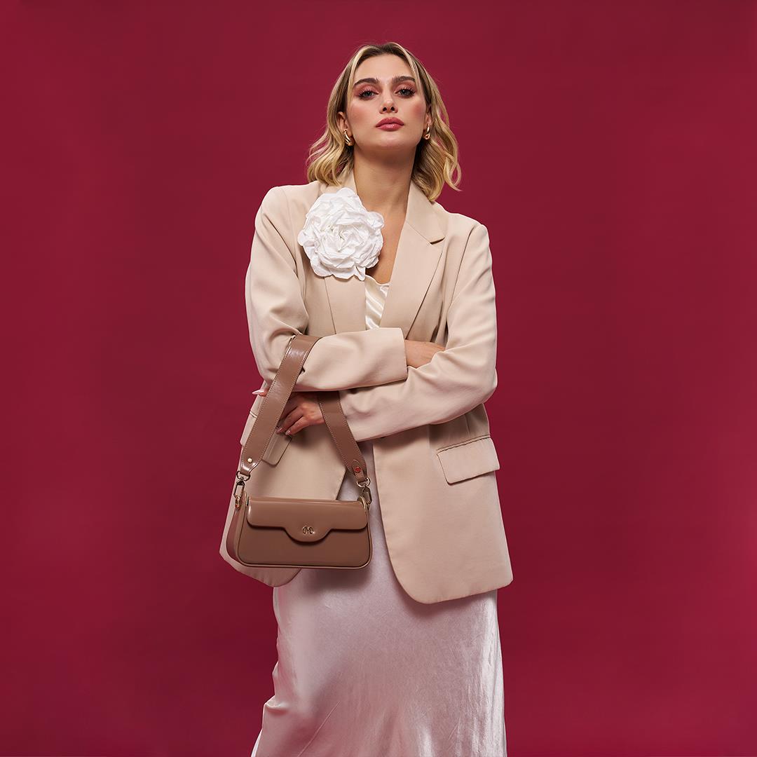 Matmazel Aureus Taupe Women’s Shoulder Bag